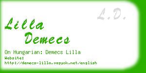 lilla demecs business card